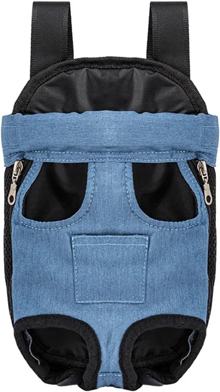 Denim Pet Dog Backpack Outdoor Travel Cat Carrier Bag for Small Dogs Breathable Shoulder Puppy Kedi Carring Bags Pets Products(Denim S PocketB,S-in 2.5kg)